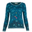 Dunque Damen Jacquard Pulli flowers kbT-Merinowolle Bio Baumwolle