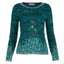 Dunque Damen Jacquard Pulli flowers kbT-Merinowolle Bio Baumwolle